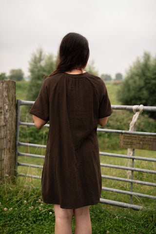 waffle dress maud brown – foto 3