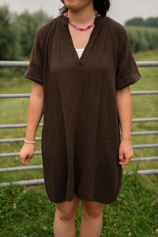 waffle dress maud brown – foto 2