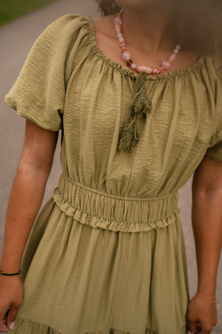 Crete dress long olive – foto 2