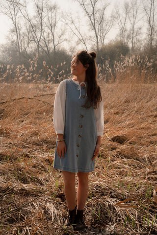 Majo denim 80520 spencer dress button