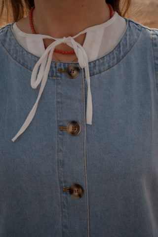 Majo denim 80520 spencer dress button – foto 10