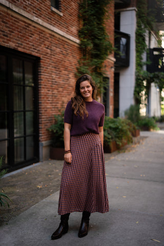 Skirt long Cato lila orange