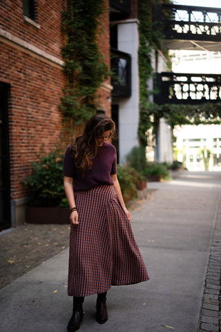 Skirt long Cato lila orange