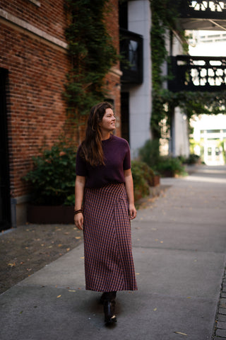 Skirt long Cato lila orange