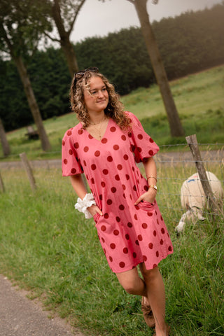 3844-16 azzurro fav dress dot fuchsia/red – foto 5