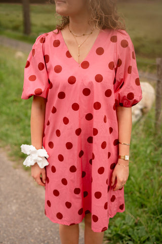 3844-16 azzurro fav dress dot fuchsia/red – foto 4