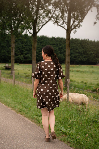 3844-16 azzurro fav dress dot brown – foto 3