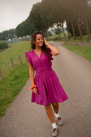 8756 azzurro fiona dress magenta