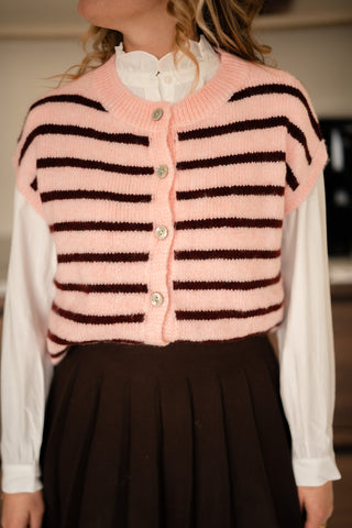 spencer stripe kirsten bordeaux/pink