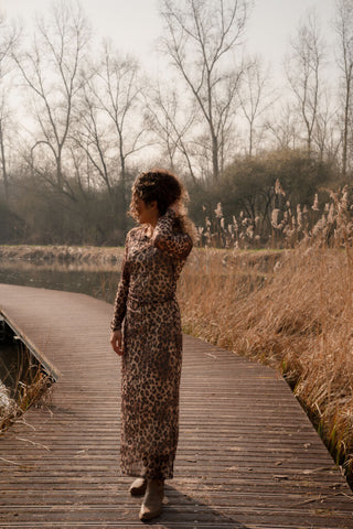 95223 azzurro leopard dress – foto 2
