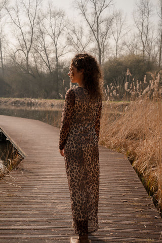 95223 azzurro leopard dress – foto 3