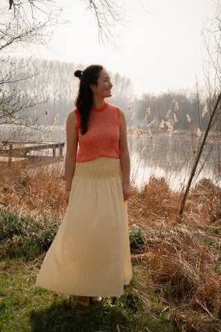 Daphne crochet top 1586 Jasmijn pink/orange – foto 2