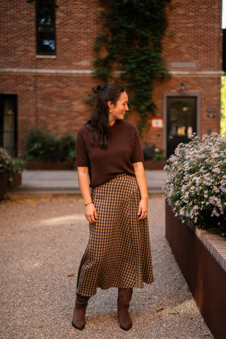 Skirt long Cato green lila
