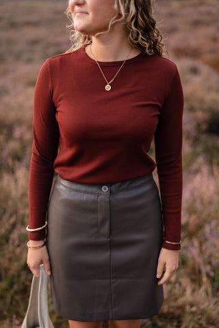 Azzurro shirt bordeaux stretch Kim