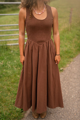 19750 choco dress long lien – foto 3