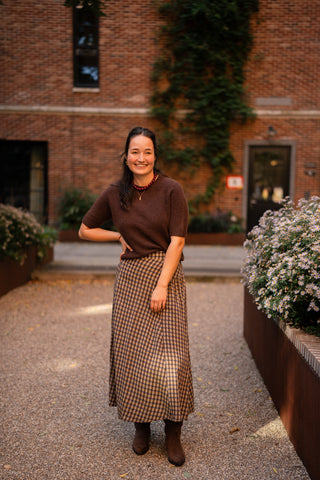 Skirt long Cato green lila