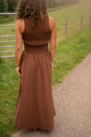 19750 choco dress long lien – foto 4