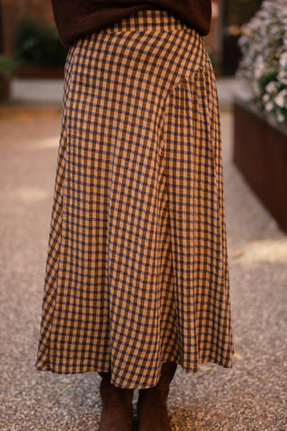 Skirt long Cato green lila