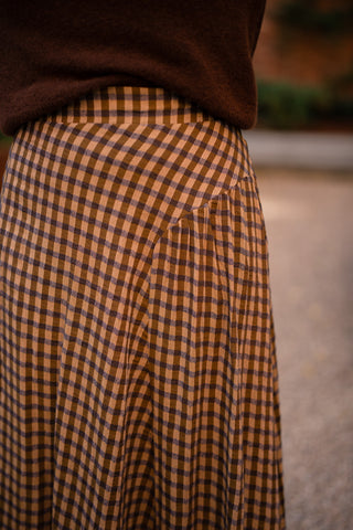 Skirt long Cato green lila