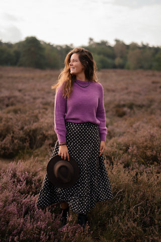 dot skirt vic brown