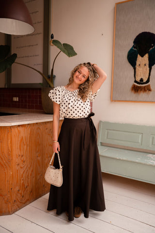 418-1 skirt wrap chic tropez coffee