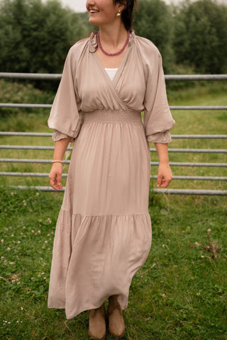 leina dress 3673 azzurro beige – foto 3