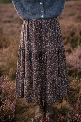 vic skirt print may brown