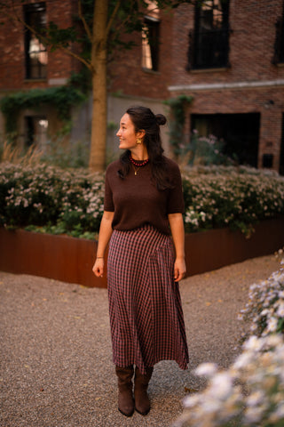 Skirt long Cato purple pink