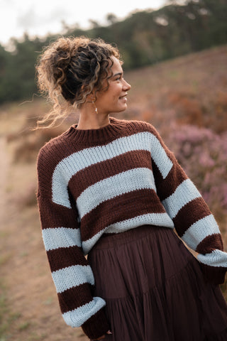 Ydence knitted sweater Brianna light blue