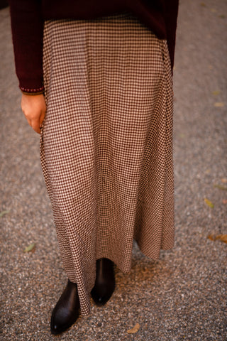 Block skirt brown cira