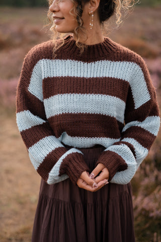 Ydence knitted sweater Brianna light blue