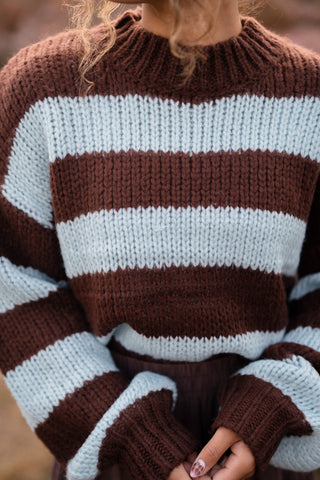 Ydence knitted sweater Brianna light blue