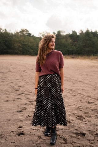 dot skirt vic brown