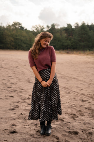 dot skirt vic brown