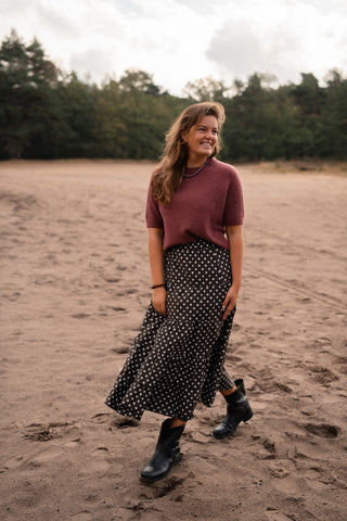 dot skirt vic brown