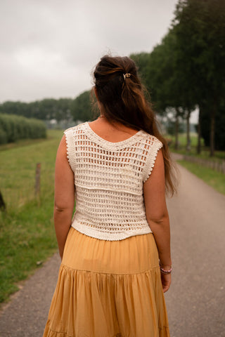2610 crochet gilet beige – foto 4