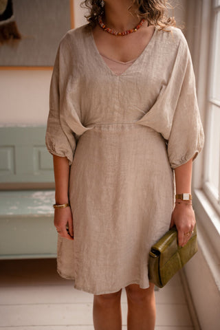 leen dress linnen beige – foto 3