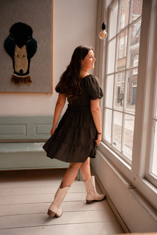 Crete dress short brown – foto 3