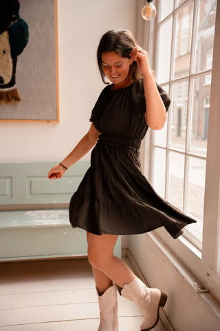Crete dress short brown – foto 4