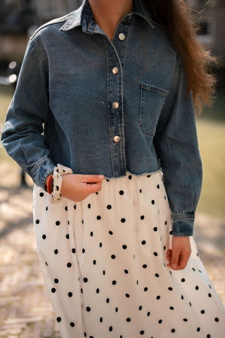 98110 azzurro denim short jacket