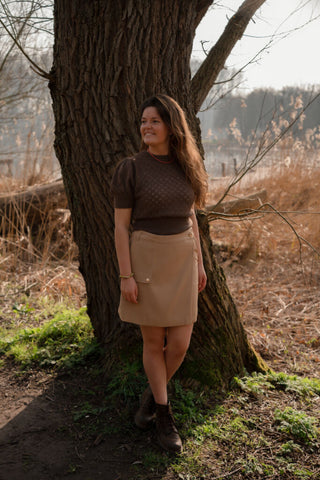 9480 azzurro camel skirt – foto 3