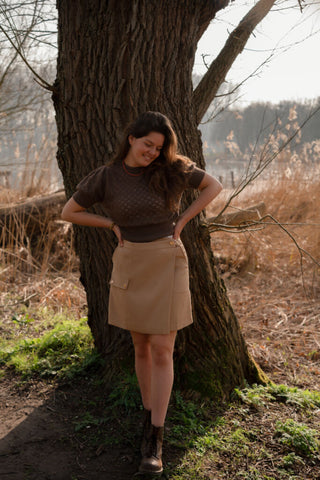 9480 azzurro camel skirt