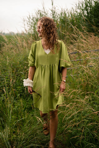 veerle dress azzurro 5670 olive