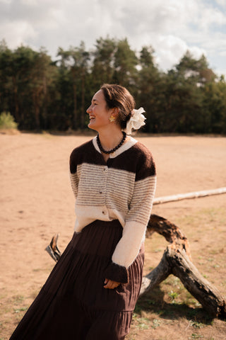 Vest beige/brown Noa