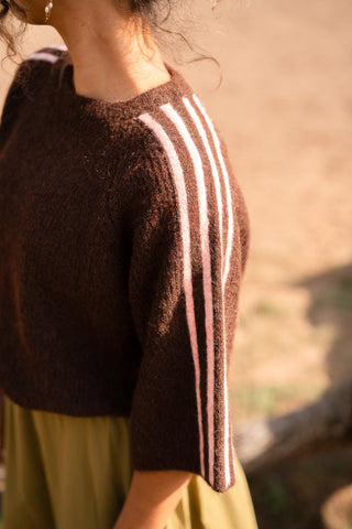 Azzurro knit brown/pink Emily
