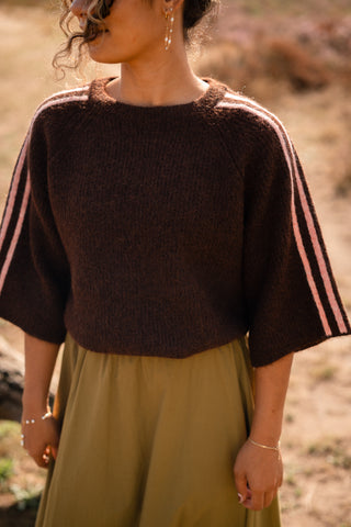 Azzurro knit brown/pink Emily