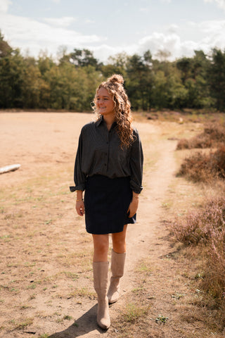 skirt suede navy