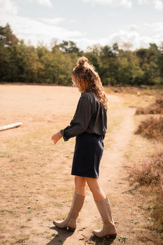 skirt suede navy