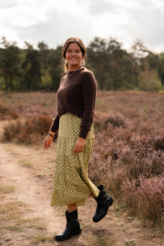 dot skirt vic olive