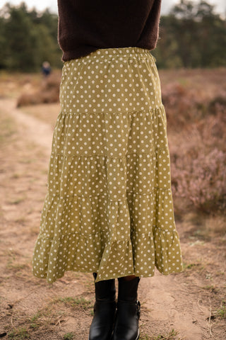 dot skirt vic olive